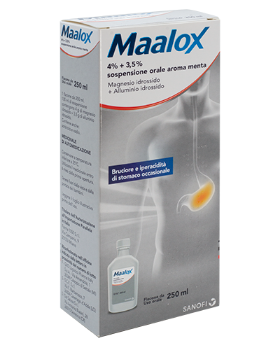 MAALOX*OS SOSP 250ML 4%+3,5% - Farmacia Murachelli Di Putelli dr. Giovanni