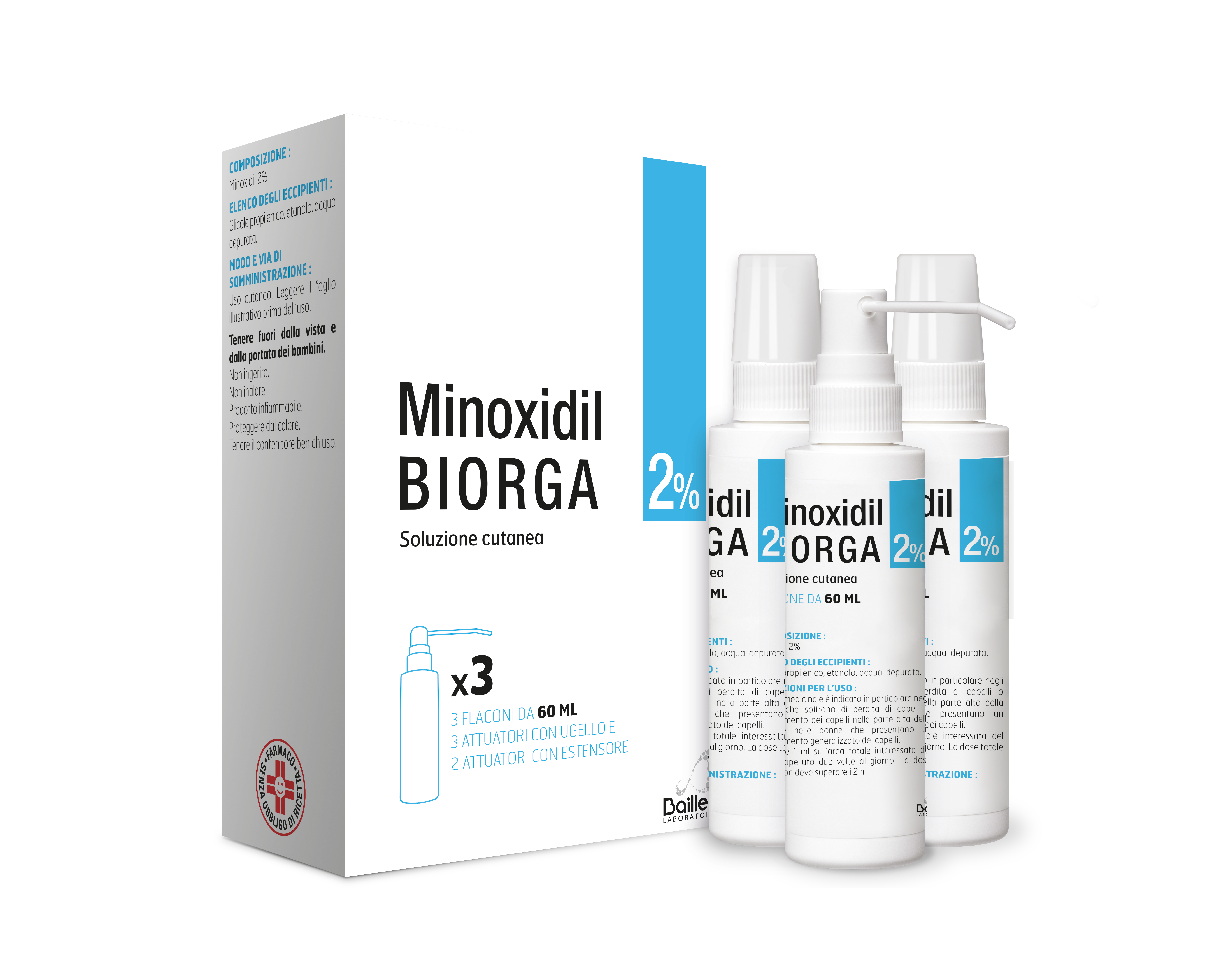MINOXIDIL BIORGA*SOL CUT 3FL2% - Farmacia Murachelli Di Putelli dr. Giovanni