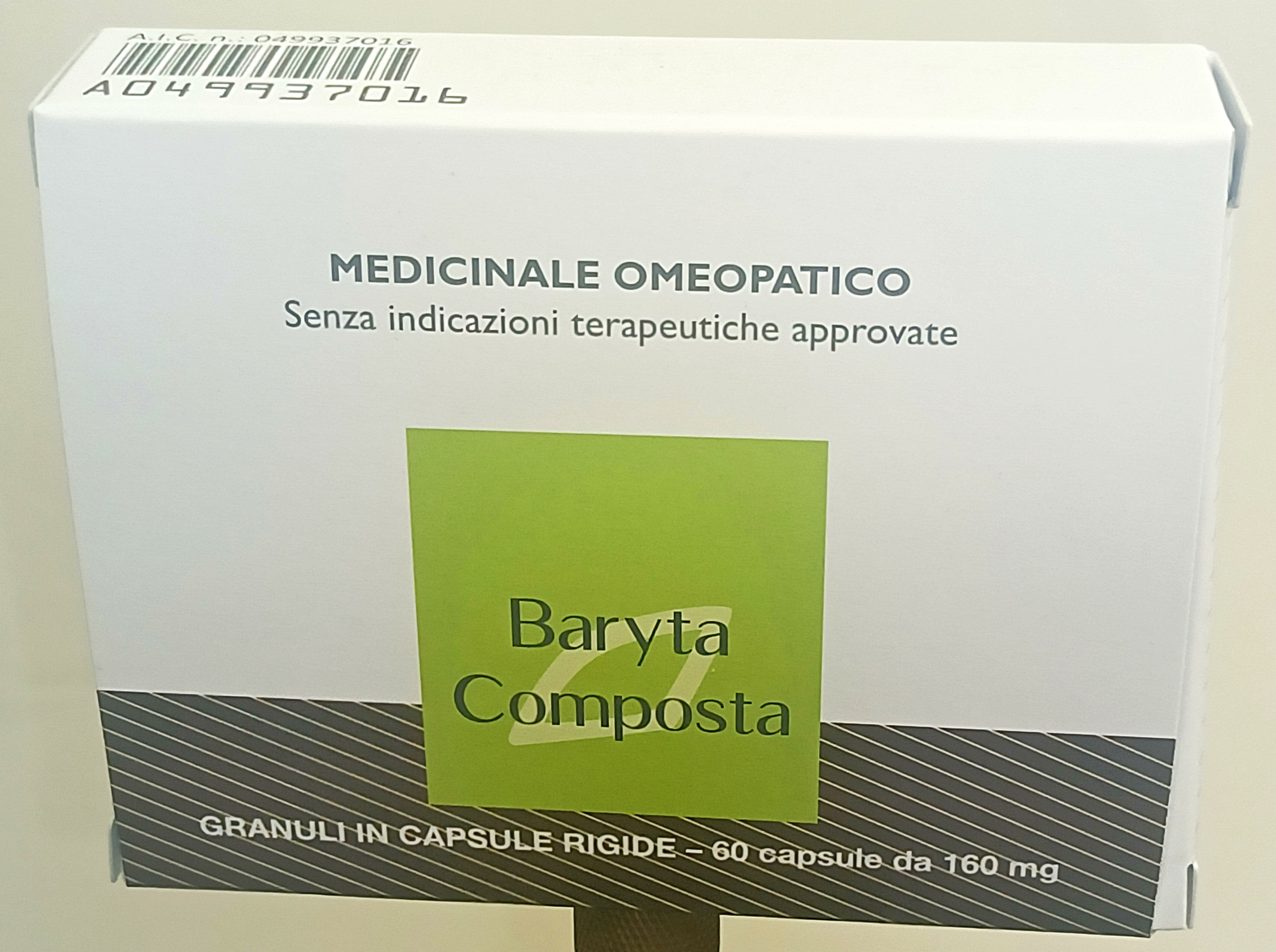 BARYTA COMPOSTA*60CPS 160MG - Farmacia Murachelli Di Putelli dr. Giovanni