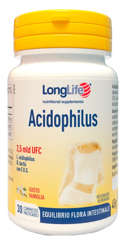 LONGLIFE ACIDOPHILUS 30 COMPRESSE MASTICABILI - Farmacia Murachelli Di Putelli dr. Giovanni