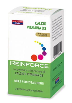 REINFORCE CALCIO + VITAMINA D3 30 COMPRESSE MASTICABILI - Farmacia Murachelli Di Putelli dr. Giovanni