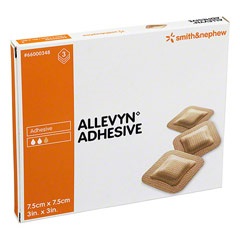 MEDICAZIONE IDROCELLULARE ADESIVA STERILE ALLEVYN ADHESIVE ALTAMENTE ASSORBENTE IN SCHIUMA DI POLIURETANO A STRUTTURA TRISTRATIFICATA 7,5X7,5CM 3 PEZZI - Farmacia Murachelli Di Putelli dr. Giovanni