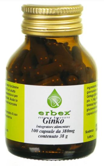 GINKGO BILOBA 100 CAPSULE 380 MG - Farmacia Murachelli Di Putelli dr. Giovanni