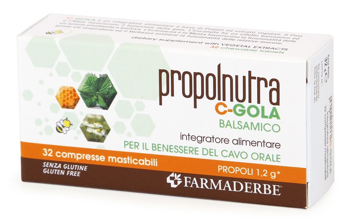 PROPOLNUTRA C GOLA BALSAMICO 32 COMPRESSE MASTICABILI - Farmacia Murachelli Di Putelli dr. Giovanni