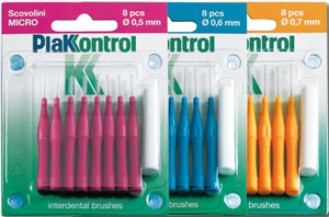 PLAKKONTROL SCOVOLINO CON MANICO MIDI 0,7 8 PEZZI - Farmacia Murachelli Di Putelli dr. Giovanni