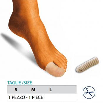 ORIONE OK PED G105 CAPPUCCIO PROTEGGI DITA GEL POLIMERO RIVESTITO TESSUTO S 1 PEZZO - Farmacia Murachelli Di Putelli dr. Giovanni