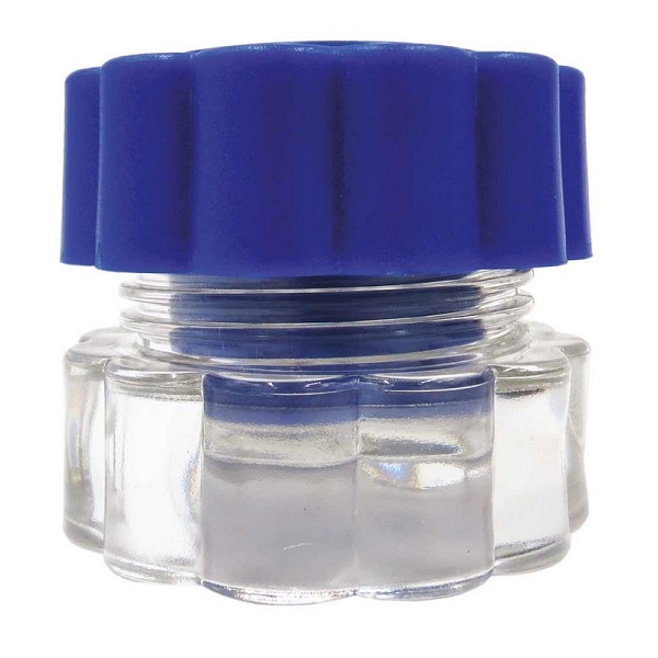 FRANTUMAPILLOLE IN ABS A 2 SCOMPARTI BASE TRASPARENTE COPERCHIO BLU DIMENSIONI 5,4X3,3X4,7 CM - Farmacia Murachelli Di Putelli dr. Giovanni