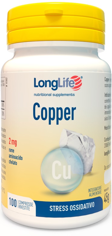 LONGLIFE COPPER 2 MG 100 COMPRESSE - Farmacia Murachelli Di Putelli dr. Giovanni