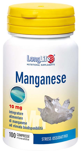 LONGLIFE MANGANESE 10 MG 100 COMPRESSE - Farmacia Murachelli Di Putelli dr. Giovanni