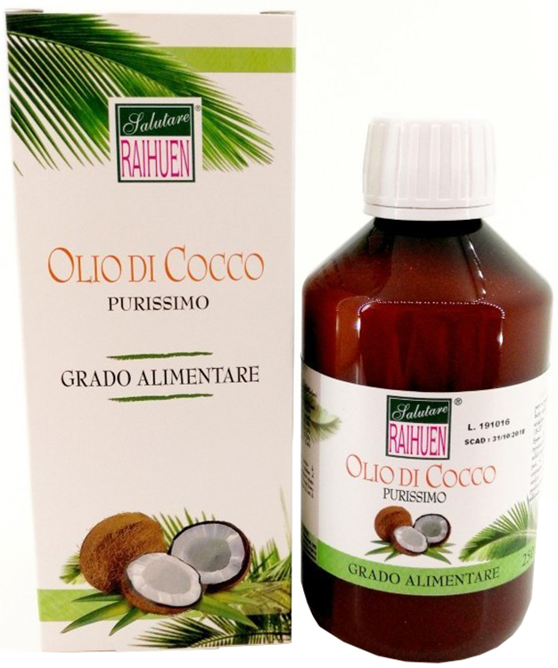 RAIHUEN OLIO COCCO GRADO ALIMENTARE 250 ML - Farmacia Murachelli Di Putelli dr. Giovanni