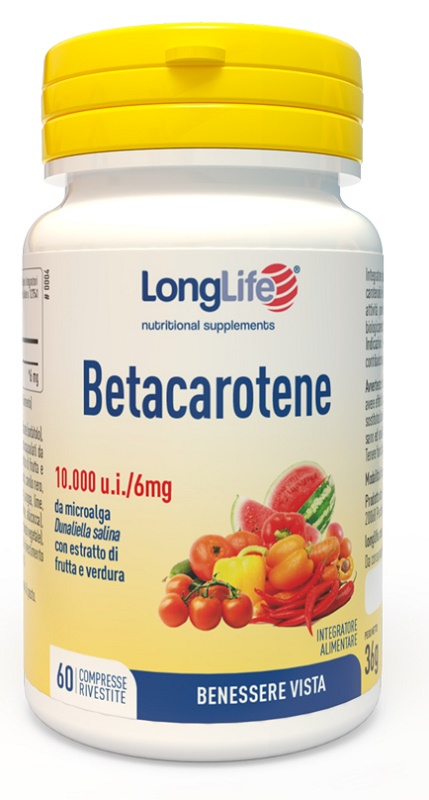 LONGLIFE BETACAROTENE 60 COMPRESSE - Farmacia Murachelli Di Putelli dr. Giovanni