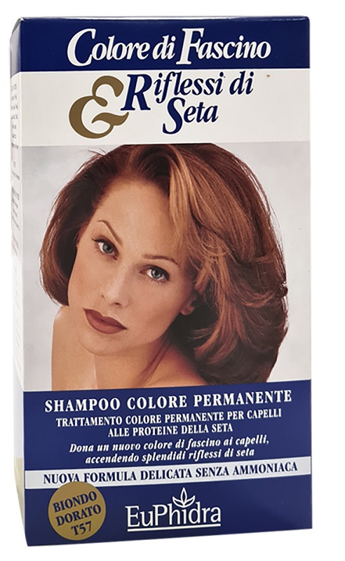 EUPHIDRA COLORE DI FASCINO & RIFLESSI DI SETA SHAMPOO COLORE PERMANENTE 57 BIONDO DORATO 120 ML - Farmacia Murachelli Di Putelli dr. Giovanni