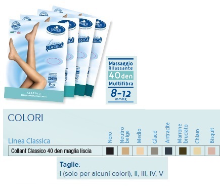 SAUBER COLLANT 40 DENARI MAGLIA LISCIA NERO 2 LINEA CLASSICA - Farmacia Murachelli Di Putelli dr. Giovanni