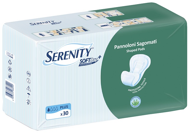 PANNOLONE PER INCONTINENZA SAGOMATO SERENITY SOFTDRY+ ALOE PLUS 30 PEZZI - Farmacia Murachelli Di Putelli dr. Giovanni