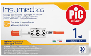 SIRINGA PER INSULINA PIC 1 ML 100 UI AGO 28 GAUGE 1/2 - Farmacia Murachelli Di Putelli dr. Giovanni