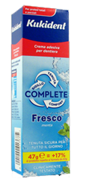 KUKIDENT COMPLETE FRESCO CREMA ADESIVA PER PROTESI DENTARIE 47 G - Farmacia Murachelli Di Putelli dr. Giovanni