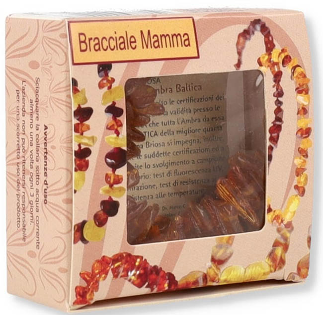 ALMABABY AMBRA BRACCIALETTO MAMMA COGNAC - Farmacia Murachelli Di Putelli dr. Giovanni