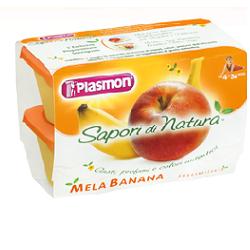 PLASMON SAPORI DI NATURA OMOGENEIZZATO MELA E BANANA 100 G X 4 PEZZI - Farmacia Murachelli Di Putelli dr. Giovanni