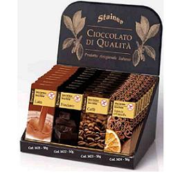 STAINER TAVOLETTA DI CIOCCOLATO FONDENTE ALL'ARANCIA E CANNELLA SENZA ZUCCHERO E SENZA GLUTINE 50 G - Farmacia Murachelli Di Putelli dr. Giovanni