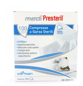 GARZA MEDIPRESTERIL MONOUSO STERILE 36X40 12 PEZZI - Farmacia Murachelli Di Putelli dr. Giovanni