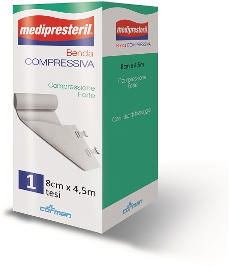 BENDA MEDIPRESTERIL COMPRESSIONE FORTE M4,5X8CM TESI - Farmacia Murachelli Di Putelli dr. Giovanni