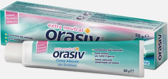 ORASIV EXTRA CREMA NEUTRAL ADESIVA PER PROTESI DENTARIA 50 G - Farmacia Murachelli Di Putelli dr. Giovanni