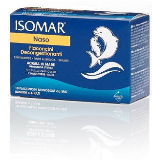 ISOMAR SOLUZIONE IPERTONICA ACQUA MARE 18 FLACONCINI MONODOSE 5 ML - Farmacia Murachelli Di Putelli dr. Giovanni