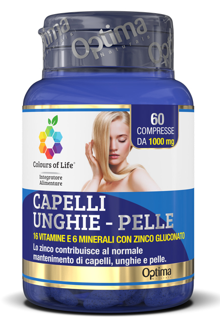 COLOURS OF LIFE CAPELLI UNGHIE PELLE 60 COMPRESSE 1000 MG - Farmacia Murachelli Di Putelli dr. Giovanni