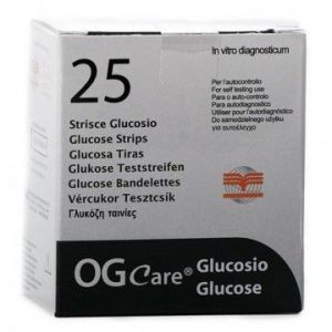 STRISCE MISURAZIONE GLICEMIA OGCARE 25 PEZZI - Farmacia Murachelli Di Putelli dr. Giovanni