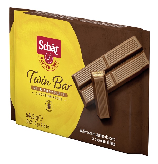 SCHAR TWIN BAR WAFERS RICOPERTI DI CIOCCOLATO AL LATTE 3 PEZZI DA 21,5 G - Farmacia Murachelli Di Putelli dr. Giovanni