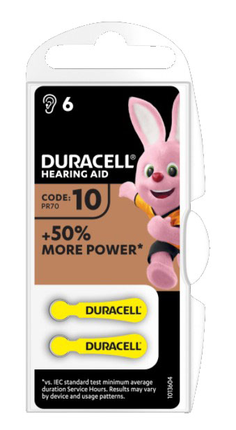 DURACELL ACTIVAIR HEARING AID EASY TAB 10 GIALLO BATTERIA PER APPARECCHIO ACUSTICO 6 PEZZI - Farmacia Murachelli Di Putelli dr. Giovanni