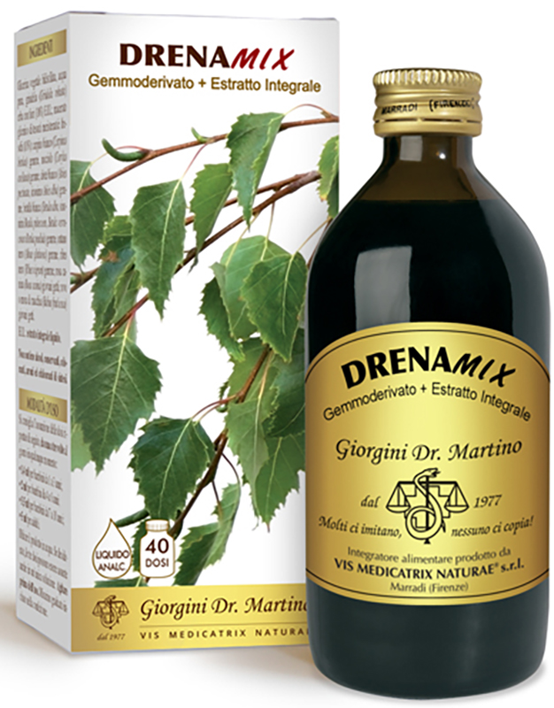 DRENAMIX GEMMODERIVATO + ESTRATTO INTEGRALE SENZA ALCOOL 200 ML 40 DOSI - Farmacia Murachelli Di Putelli dr. Giovanni