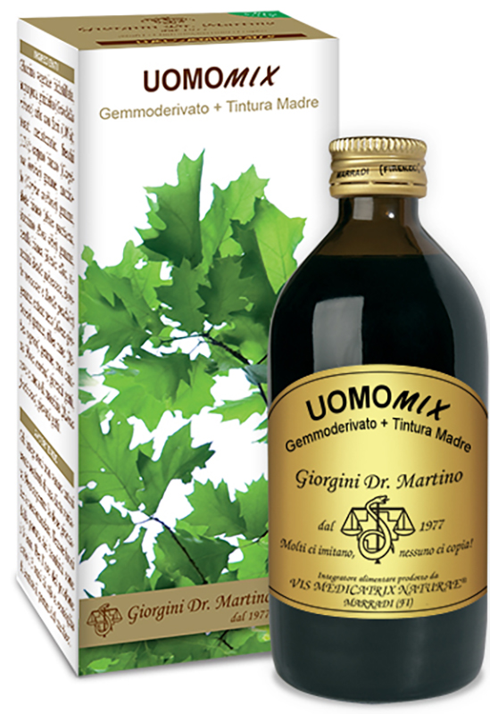 UOMOMIX GEMMODERIVATO + TINTURA MADRE SENZA ALCOOL 200 ML - Farmacia Murachelli Di Putelli dr. Giovanni