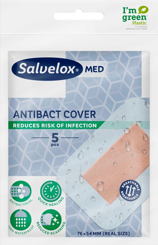 CEROTTO SALVELOX MED ANTIBACT COVER 76X54MM 5 PEZZI - Farmacia Murachelli Di Putelli dr. Giovanni