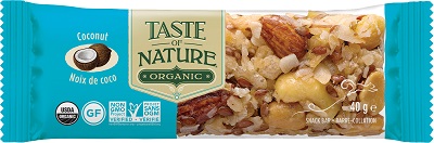 TASTE OF NATURE BARRETTA AL COCCO BIO VEGAN AD ALTO CONTENUTO DI FIBRE 40 G - Farmacia Murachelli Di Putelli dr. Giovanni