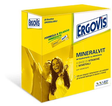 ERGOVIS MINERALVIT 20 BUSTE OROSOLUBILI 30 G - Farmacia Murachelli Di Putelli dr. Giovanni