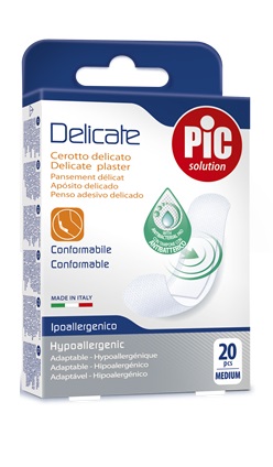 CEROTTO PIC DELICATE 19X72 MM ANTIBATTERICO 20 PEZZI - Farmacia Murachelli Di Putelli dr. Giovanni