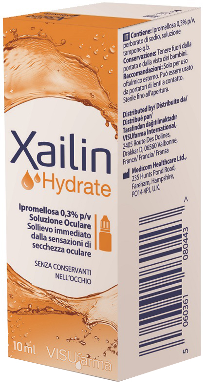 XAILIN HYDRATE GOCCE OCULARI IPROMELLOSA 0,3% FLACONE MULTIDOSE 10 ML - Farmacia Murachelli Di Putelli dr. Giovanni