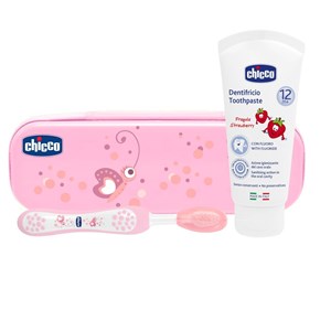 CHICCO SET DENTALE ROSA CON FLUORO - Farmacia Murachelli Di Putelli dr. Giovanni