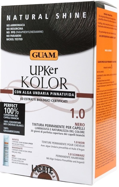 GUAM UPKER KOLOR TINTA CAPELLI 1,0 NERO CON ALGA UNDARIA PINNATIFIDA - Farmacia Murachelli Di Putelli dr. Giovanni