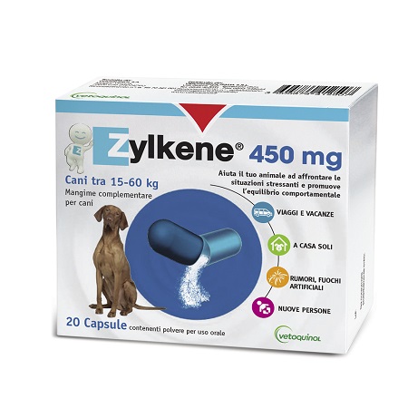 ZYLKENE CANI GROSSA TAGLIA 15-60KG 20 CAPSULE DA 450 MG - Farmacia Murachelli Di Putelli dr. Giovanni
