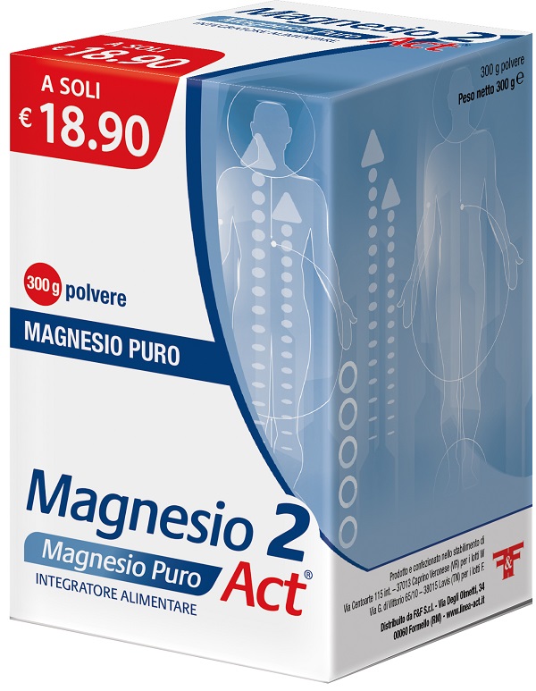 MAGNESIO 2 MAGNESIO PURO ACT POLVERE 300 G - Farmacia Murachelli Di Putelli dr. Giovanni