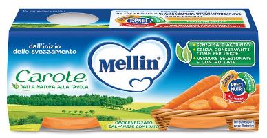 MELLIN OMOGENEIZZATO CAROTE 2 X 80 G - Farmacia Murachelli Di Putelli dr. Giovanni