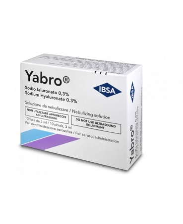 YABRO 10 FIALE 3ML ACIDO IALURONICO 0,3% SOLUZIONE PER NEBULIZZATORE - Farmacia Murachelli Di Putelli dr. Giovanni