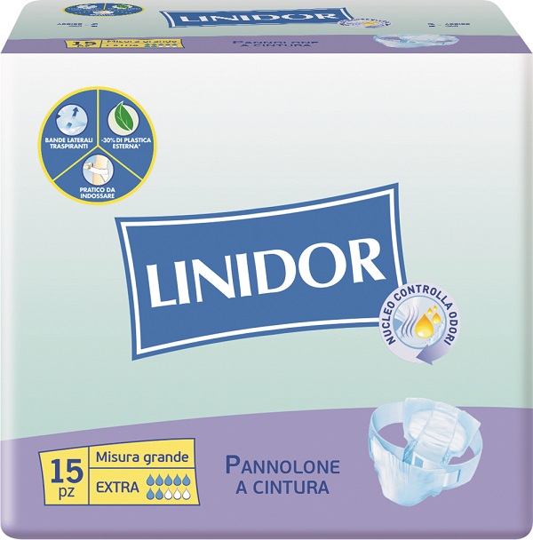 PANNOLONE LINIDOR A CINTURA EXTRA MISURA GRANDE 15 PEZZI - Farmacia Murachelli Di Putelli dr. Giovanni