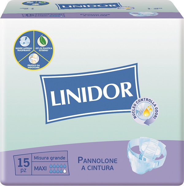 PANNOLONE LINIDOR A CINTURA MAXI MISURA GRANDE 15 PEZZI - Farmacia Murachelli Di Putelli dr. Giovanni