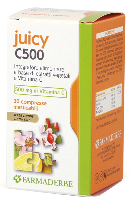 JUICY C500 30 COMPRESSE MASTICABILI - Farmacia Murachelli Di Putelli dr. Giovanni