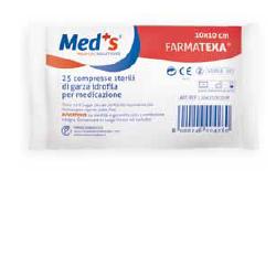 GARZA COMPRESSA IDROFILA MEDS FARMATEXA 12/8 10X10CM 25 PEZZI - Farmacia Murachelli Di Putelli dr. Giovanni