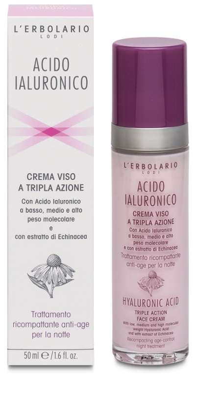 ACIDO IALURONICO CREMA VISO A TRIPLA AZIONE TRATTAMENTO RICOMPATTANTE ANTIAGE NOTTE 50 ML - Farmacia Murachelli Di Putelli dr. Giovanni