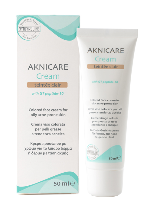 CREMA TRATTANTE COLORATA PER PELLE ACNEICA AKNICARE CREAM TEINTEE CLAIR TUBETTO 50 ML - Farmacia Murachelli Di Putelli dr. Giovanni